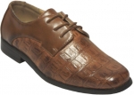 BOYS DRESSY SHOES (2343443) COGNAC/CROCO